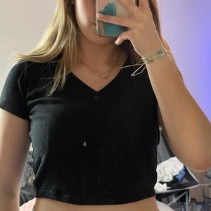 BLAFK CROP TEE FROM TARGET SIZE L